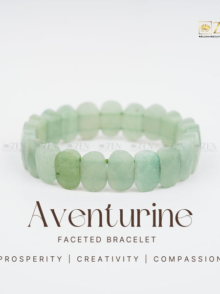 Green Aventurine Faceted Bracelet | The Zen Crystals