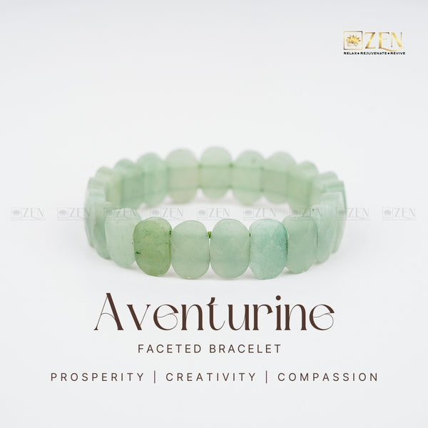 Green Aventurine Faceted Bracelet | The Zen Crystals