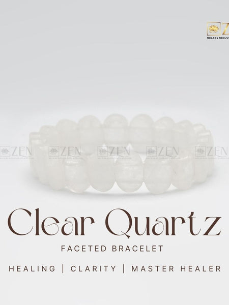 clear quartz faceted bracelet | the Zen Crystals