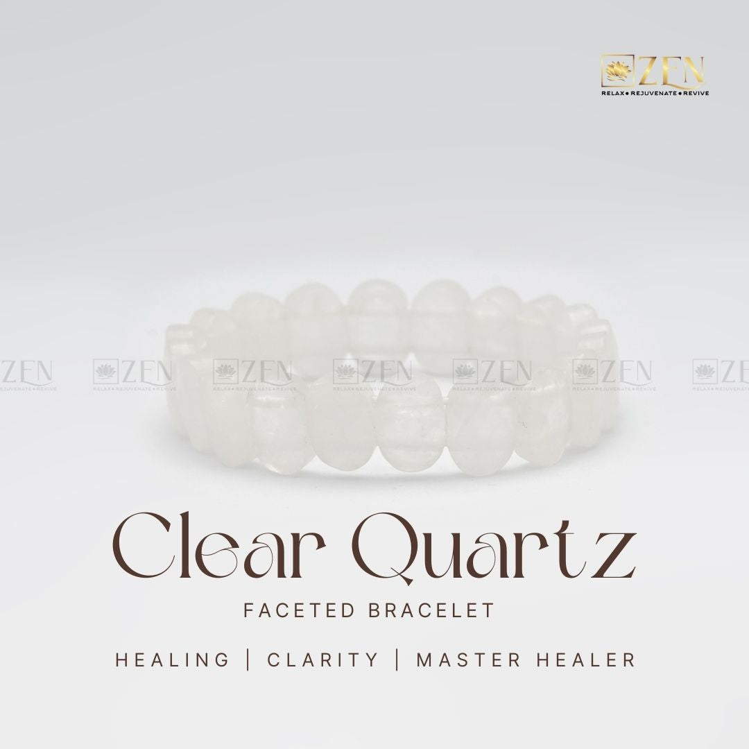 clear quartz faceted bracelet | the Zen Crystals