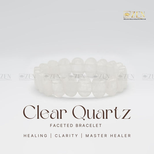 clear quartz faceted bracelet | the Zen Crystals