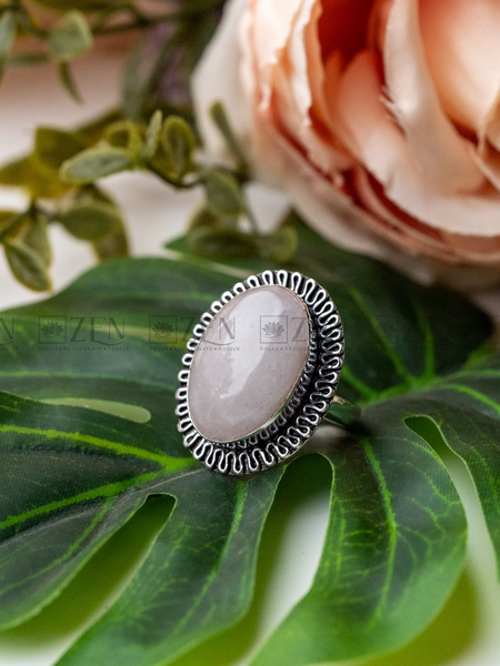 the zen crystals rose quartz ring for men and women