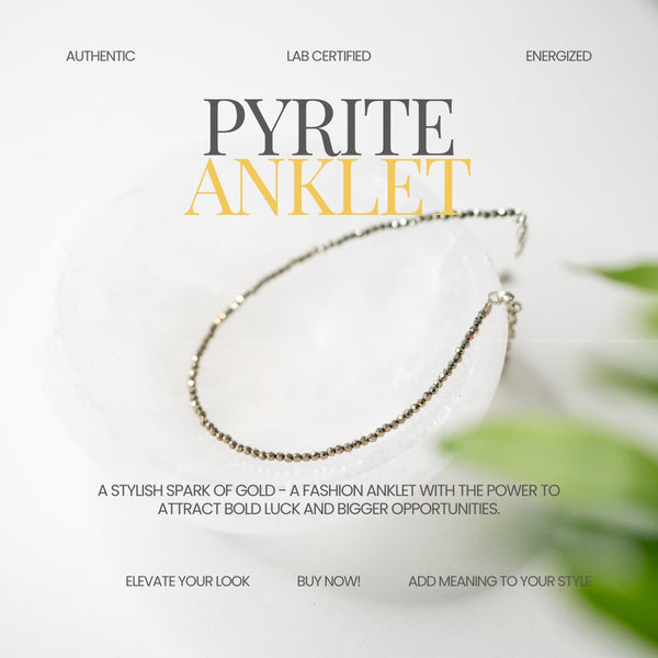 pyrite anklet | the zen crystals