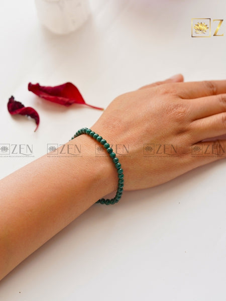 malachite 4mm bracelet | The Zen Crystals