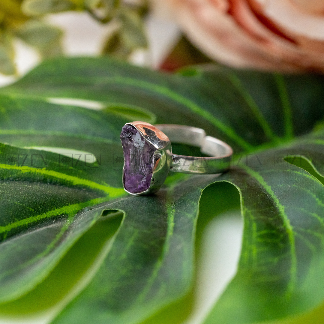 The Zen Crystals Amethyst Ring For Men & Women