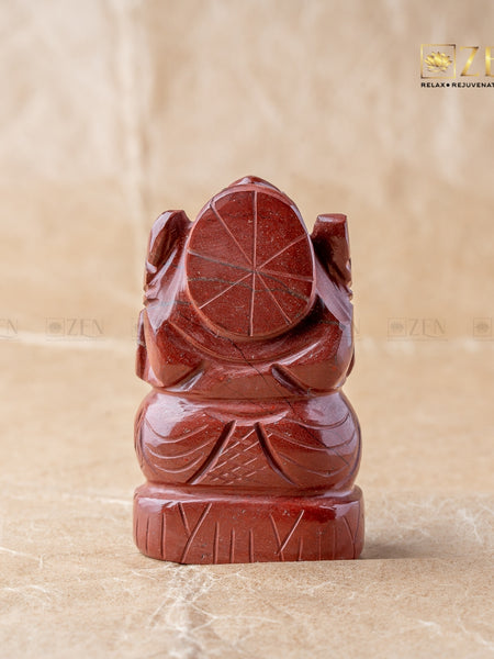 Red Jasper Ganesh Ji Idol | the zen crystals