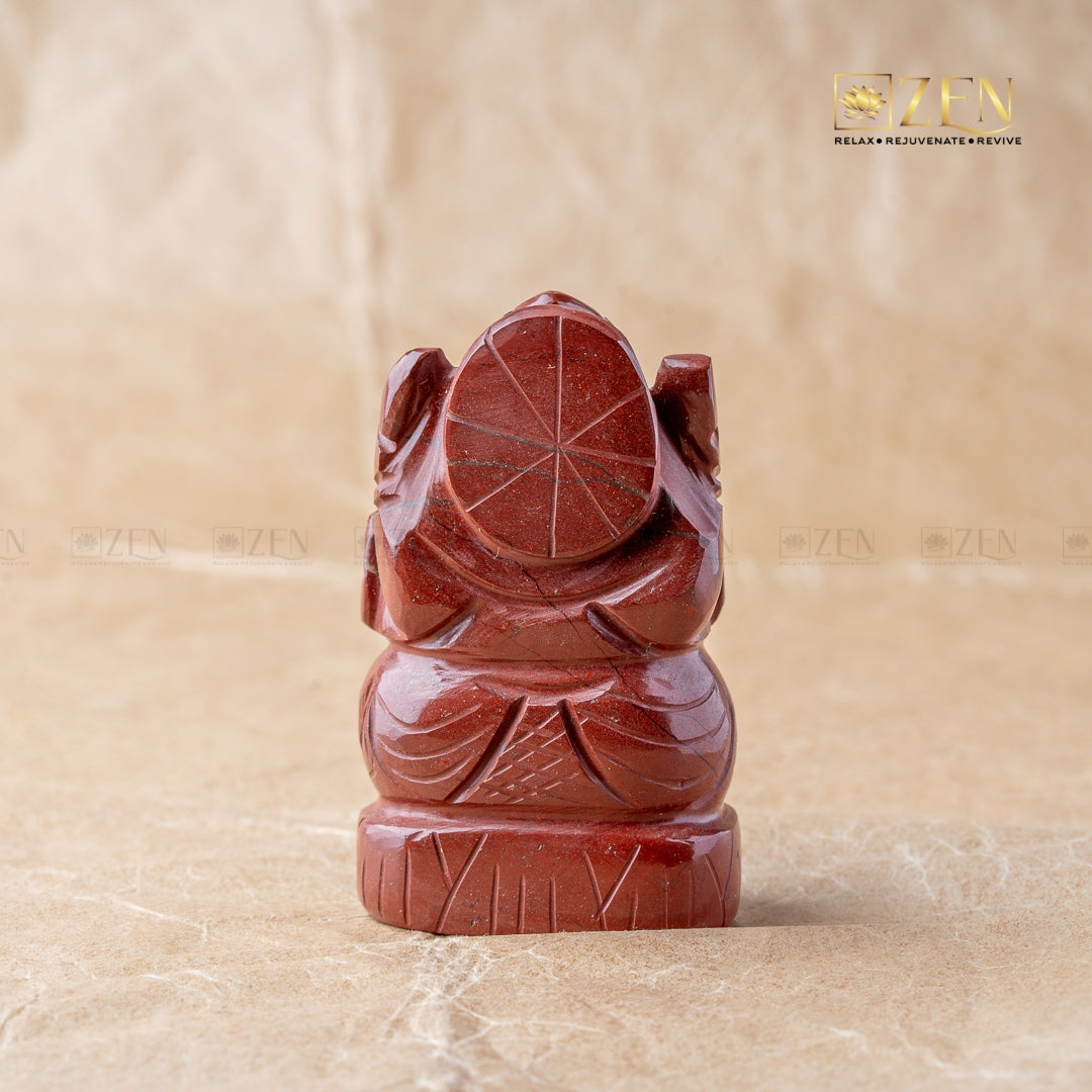 Red Jasper Ganesh Ji Idol | the zen crystals