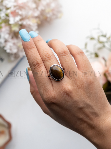 the zen crystals tiger eye ring