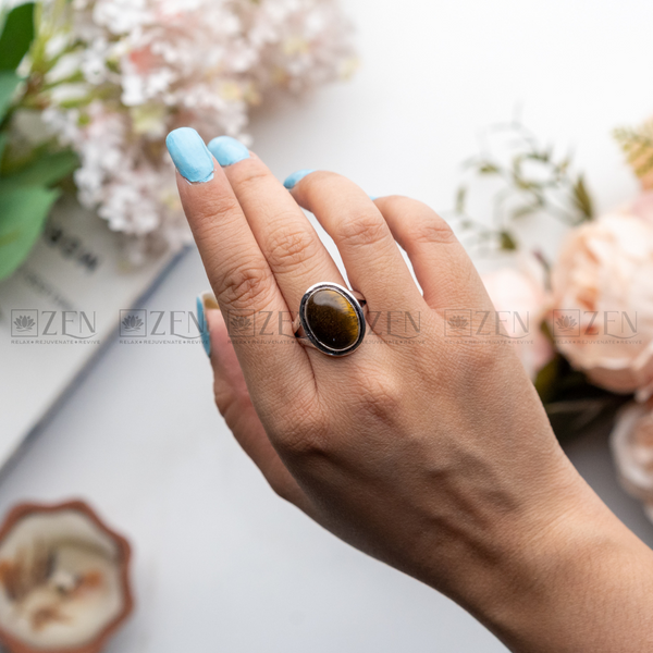 the zen crystals tiger eye ring