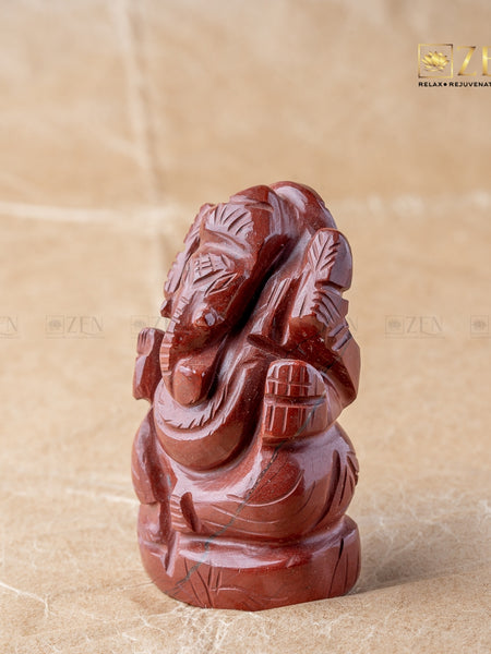 Red Jasper Ganesh Ji Idol | the zen crystals