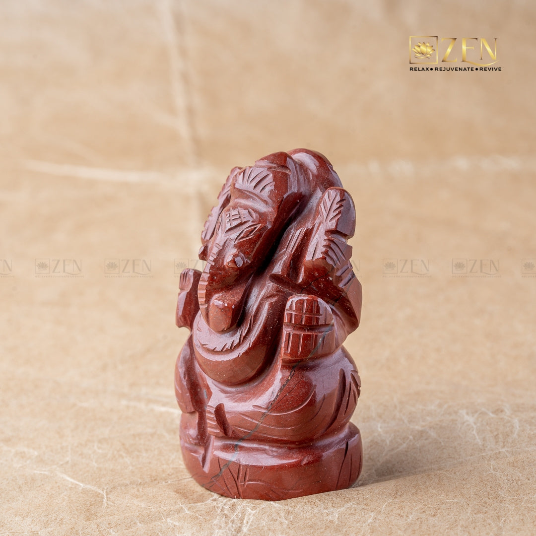 Red Jasper Ganesh Ji Idol | the zen crystals