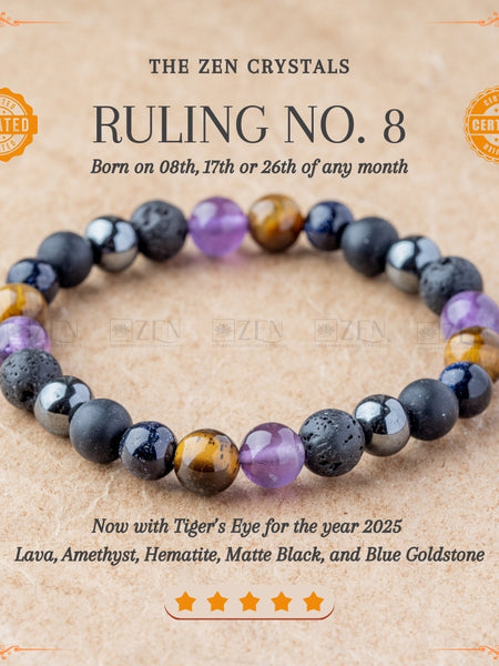 Ruling Number 8 Bracelet | the zen crystals