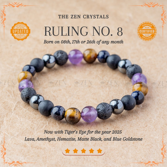 Ruling Number 8 Bracelet | the zen crystals