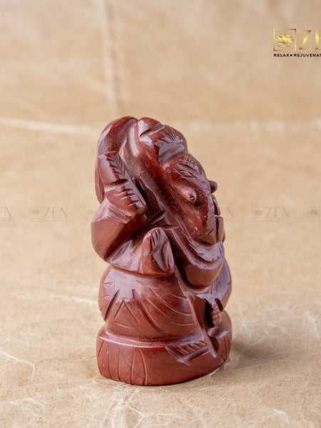 Red Jasper Ganesh Ji Idol | the zen crystals