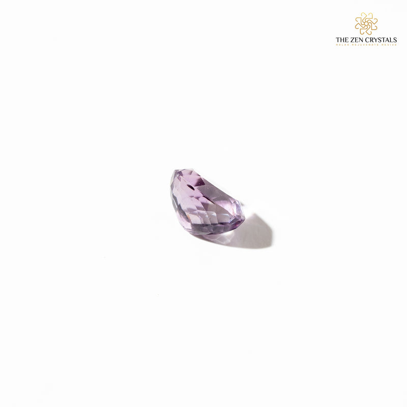 amethyst crystal on a white background with 'The Zen Crystals' logo.