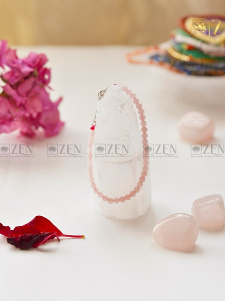 Rose Quartz Bracelet 4mm | The Zen Crystals
