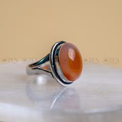 The Zen Crystals Red Carnelian Ring For Men & Women