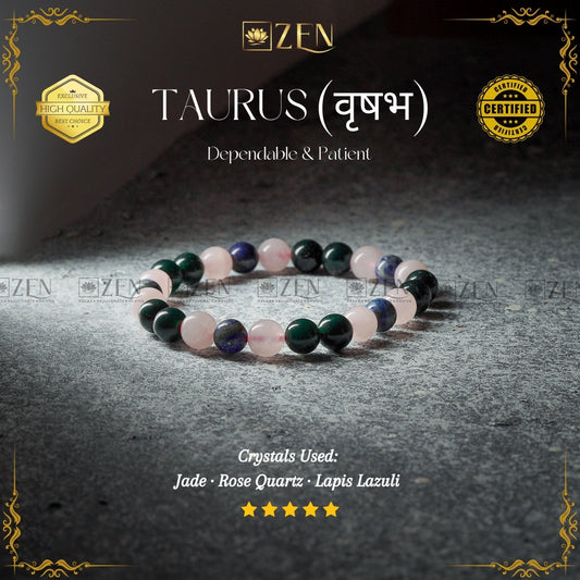 Taurus Zodiac Bracelet | The Zen Crystals