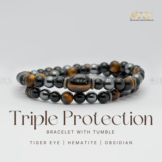 Triple Protection Tumble Bracelet | The Zen Crystals