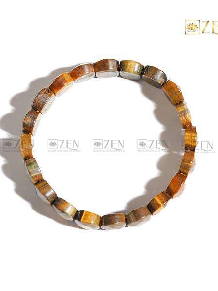 Flat Bead Tiger Eye Bracelet | The Zen Crystals