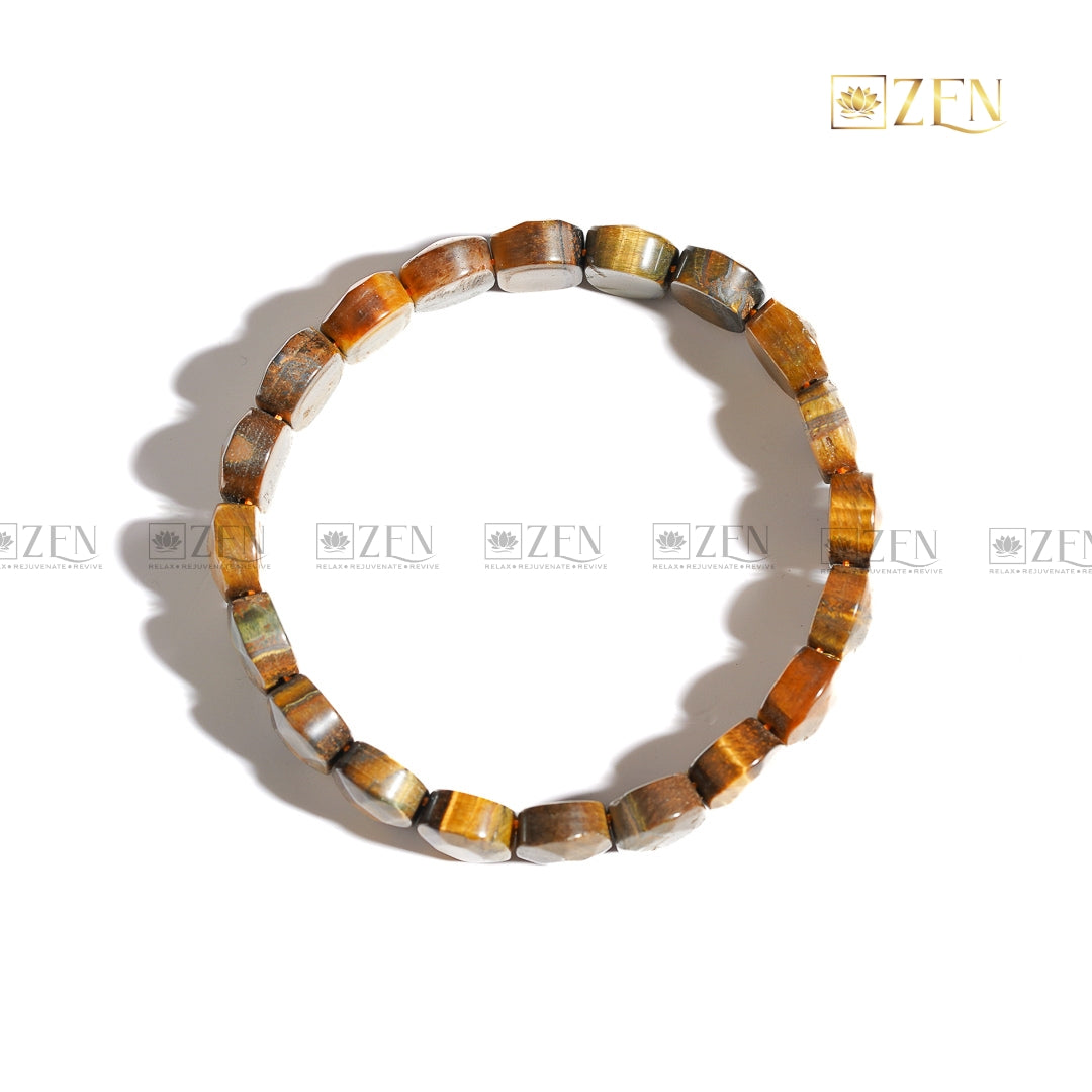 Flat Bead Tiger Eye Bracelet | The Zen Crystals