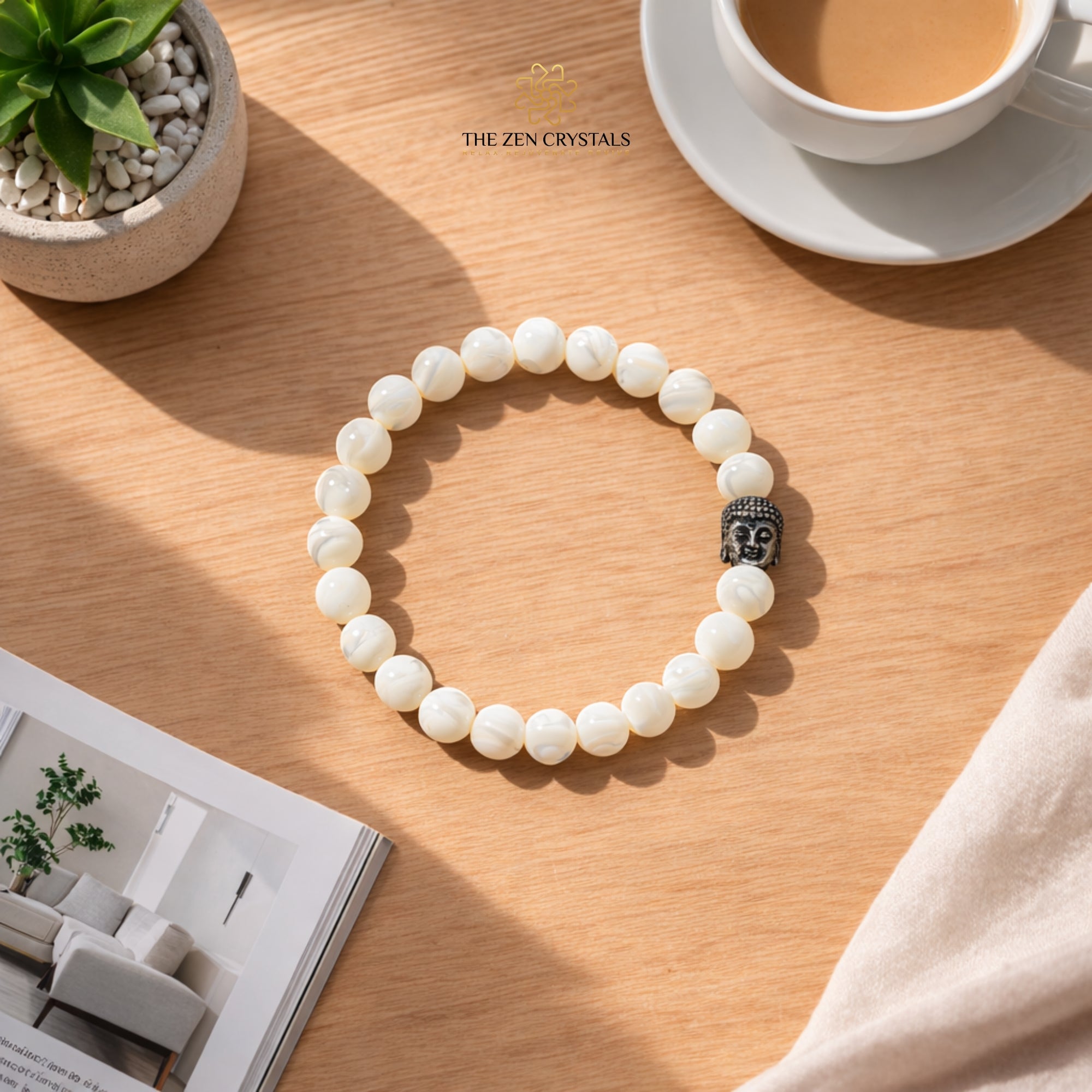 Mother of Pearl Bracelet: Calming Elegance for You | M - 7.5