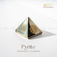 Pyrite Wealth Pyramid featuring Angel Number 808 520 741 engraving for financial prosperity
