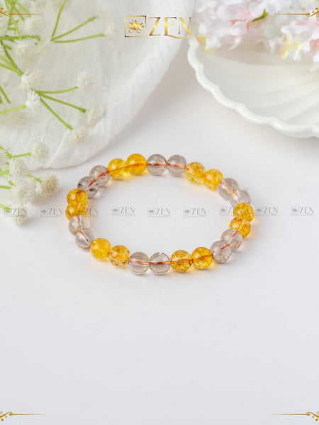 citrine and smoky quartz combination bracelet | the zen crystals