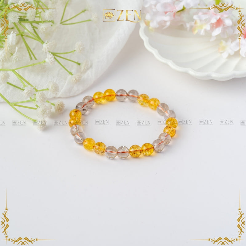 citrine and smoky quartz combination bracelet | the zen crystals