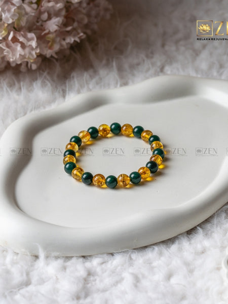 Jade & Citrine Combination Bracelet | The Zen Crystals