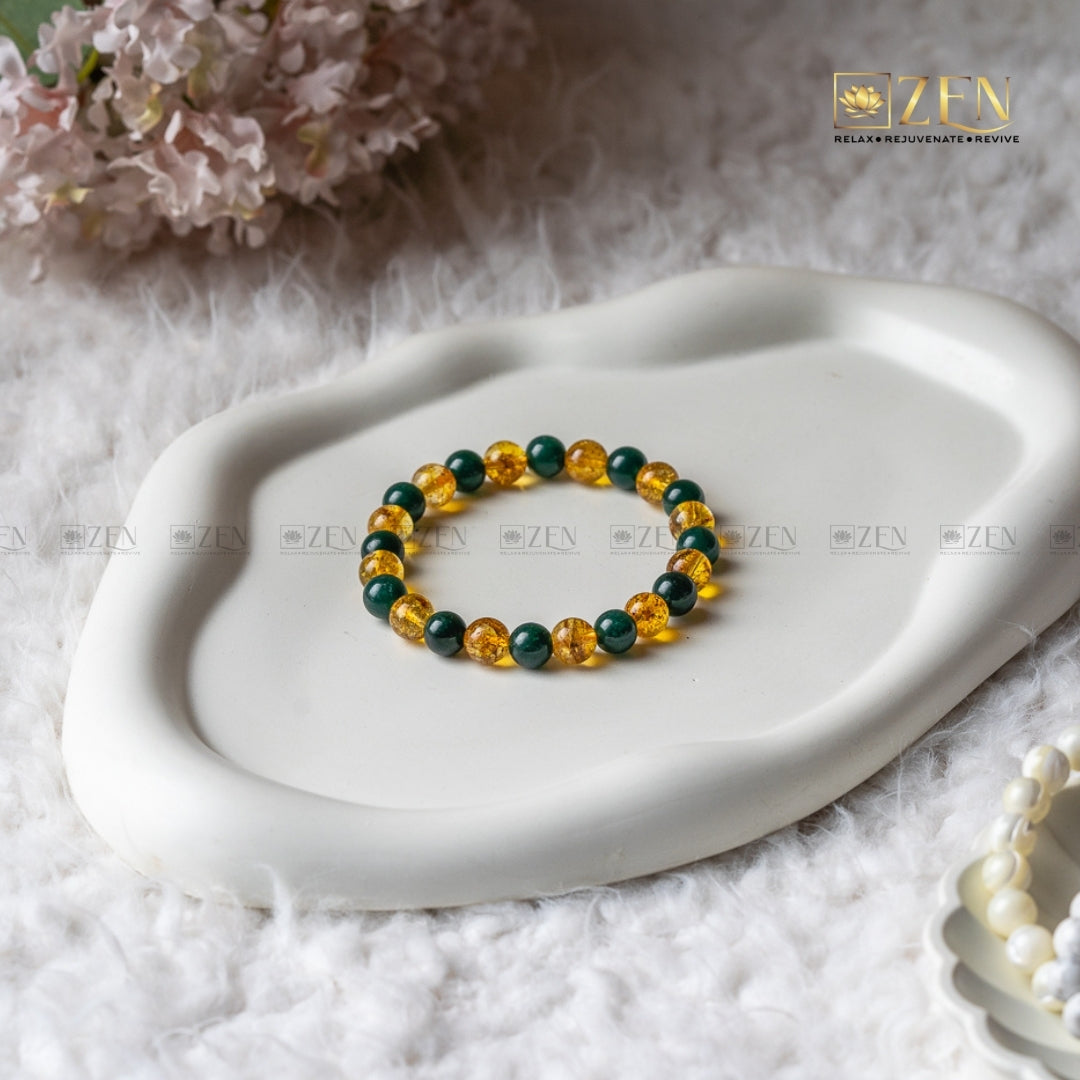 Jade & Citrine Combination Bracelet | The Zen Crystals