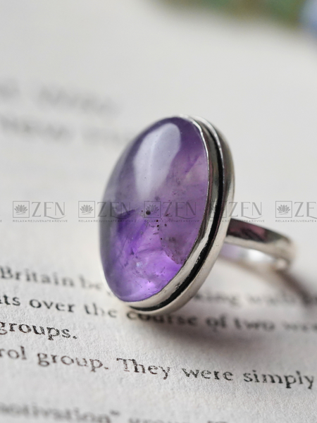 Polished Amethyst Ring | The Zen Crystals