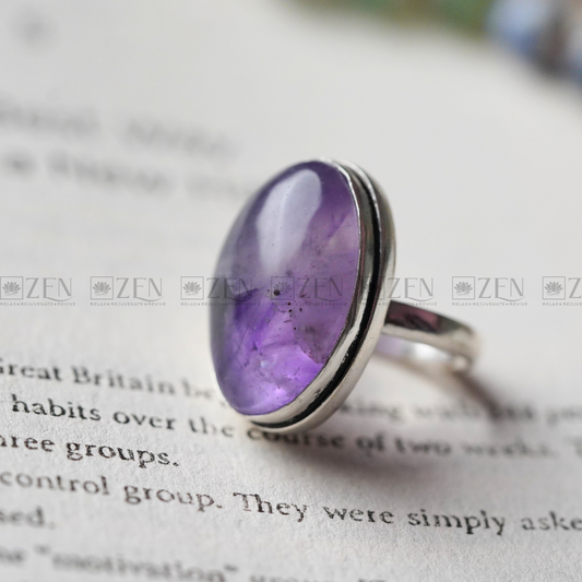 Polished Amethyst Ring | The Zen Crystals