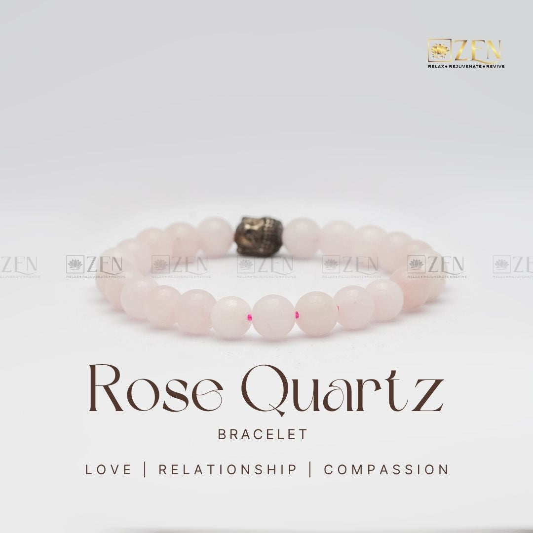 Zen Rose Quartz Bracelet For Love