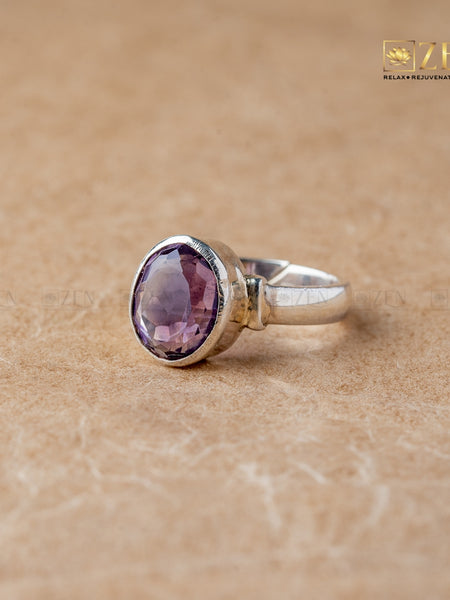 amethyst silver ring | the zen crystals