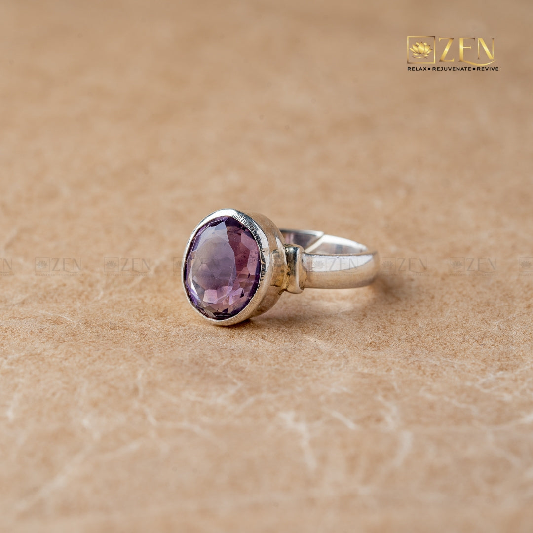 amethyst silver ring | the zen crystals