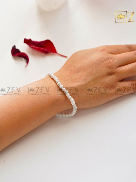 Howlite Bracelet 4mm | The Zen Crystals