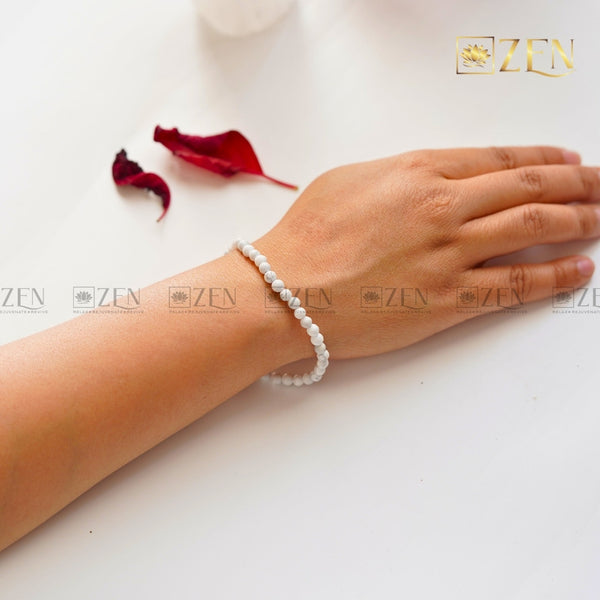 Howlite Bracelet 4mm | The Zen Crystals