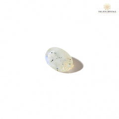 natural moonstone crystal on a white background