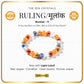 Ruling Number (मूलांक) 9 Bracelet with colored stones on a white background, featuring text about its properties and ingredients.