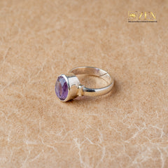 amethyst silver ring | the zen crystals