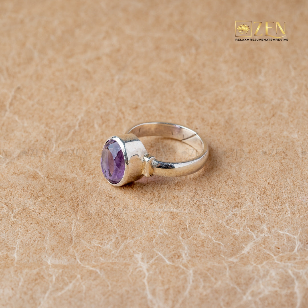 amethyst silver ring | the zen crystals