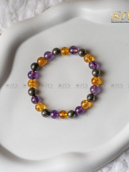 Amethyst Citrine Pyrite Bracelet | The Zen Crystals