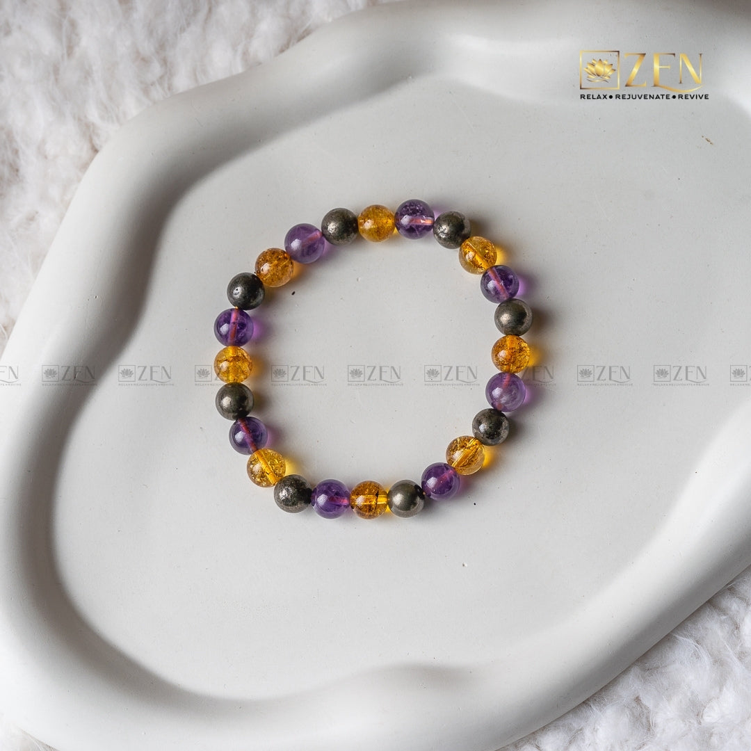 Amethyst Citrine Pyrite Bracelet | The Zen Crystals