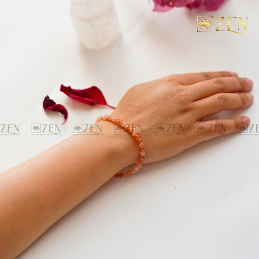 Sunstone 4mm Bracelet | The Zen Crystals