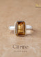 citrine silver ring | the zen crystals