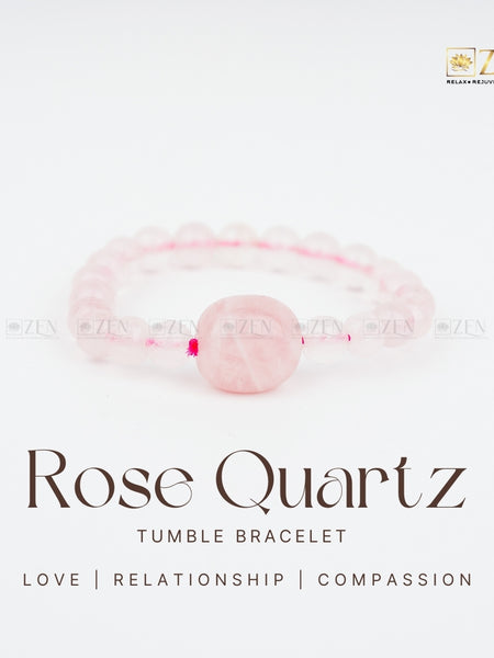 Rose Quartz Bracelet | The Zen Crystals