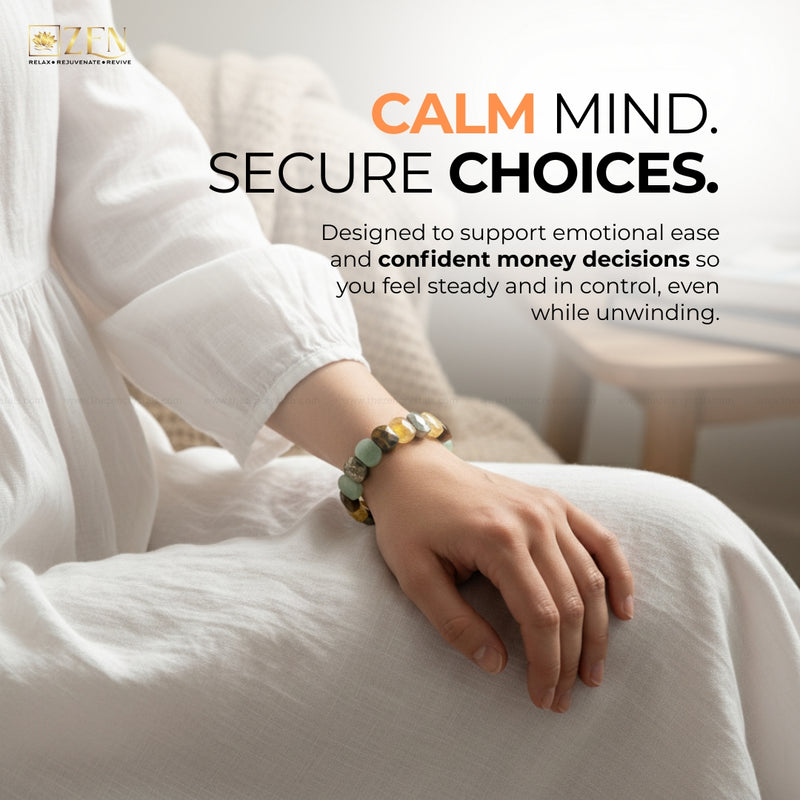 Women wearing a Money magnet flat bead bracelet 