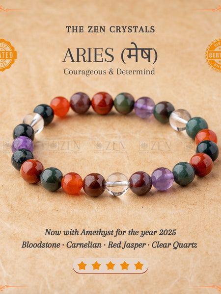 aries zodiac bracelet | the zen crystals