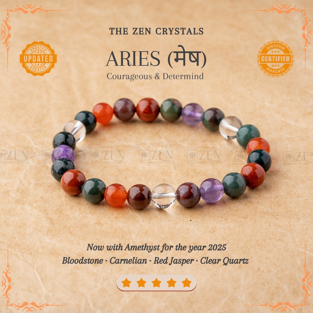 aries zodiac bracelet | the zen crystals